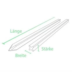Recyclingpfahl »Rund, Eckig, Kreuz« über 175cm -Viehbedarf Angebote recyclingpfahl rund eckig kreuz ab 175cm4