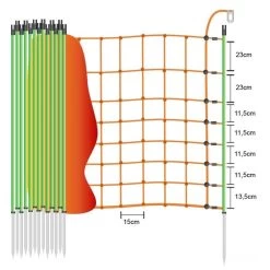 Schafnetz »Euro Netz« Mit Wildverbissschutz · 50m 1 Spitze, 106cm -Viehbedarf Angebote schafnetz 106cm euro netz mit wildverbissschutz 50m 1 spitze3