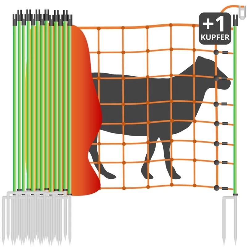 Schafnetz »Euronetz« Elektronetz · 50m 2 Spitzen, 90cm 1 Schafnetz »Euronetz« Elektronetz · 50m 2 Spitzen, 90cm
