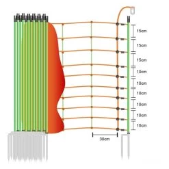 Schafnetz »Euronetz« Elektrozaun · 25m 2 Spitzen, 106cm -Viehbedarf Angebote schafnetz euronetz elektrozaun 25m 2 spitzen 106cm3