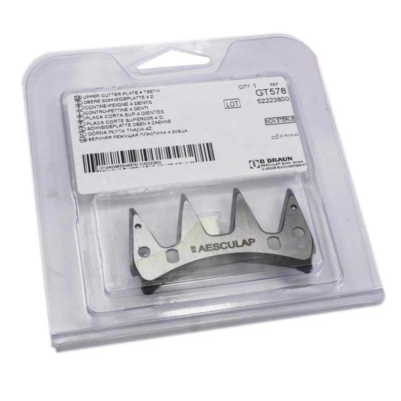 Scherkamm »Aesculap GT 578« Obere Schneidplatte 4 Zähne 4 Scherkamm »Aesculap GT 578« Obere Schneidplatte 4 Zähne – Bild 4