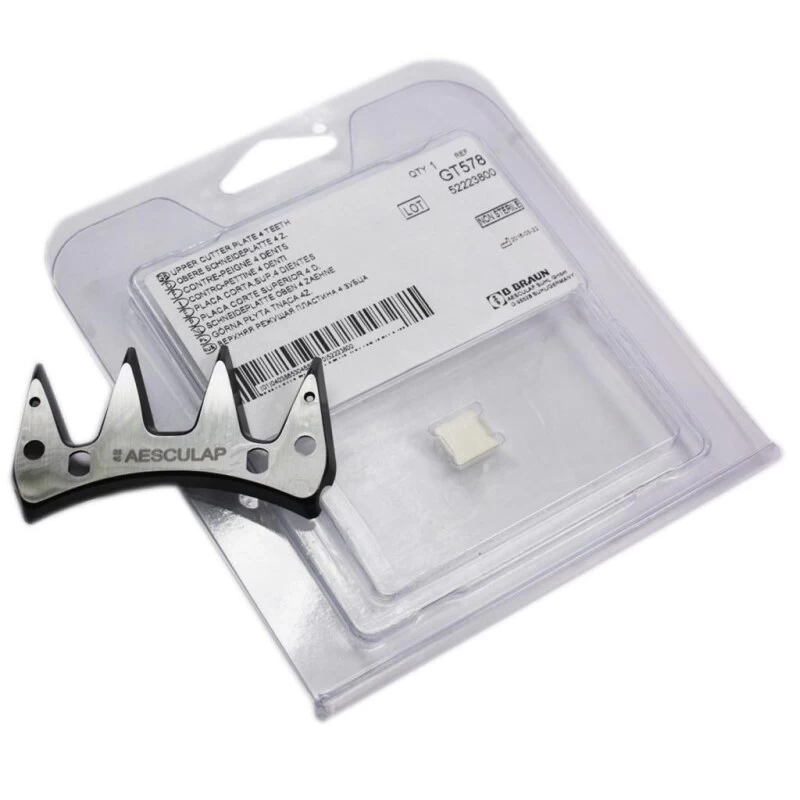 Scherkamm »Aesculap GT 578« Obere Schneidplatte 4 Zähne 5 Scherkamm »Aesculap GT 578« Obere Schneidplatte 4 Zähne – Bild 5