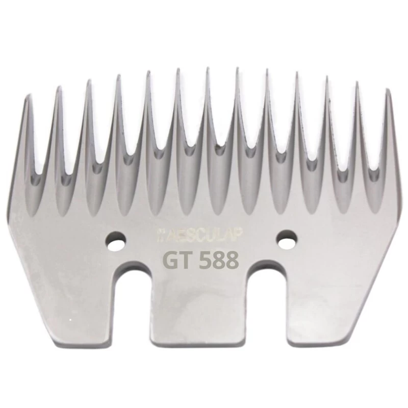 Scherkopf »Aesculap GT 588« Untere Schneidplatte 13 Zähne, 3,5mm 1 Scherkopf »Aesculap GT 588« Untere Schneidplatte 13 Zähne, 3,5mm