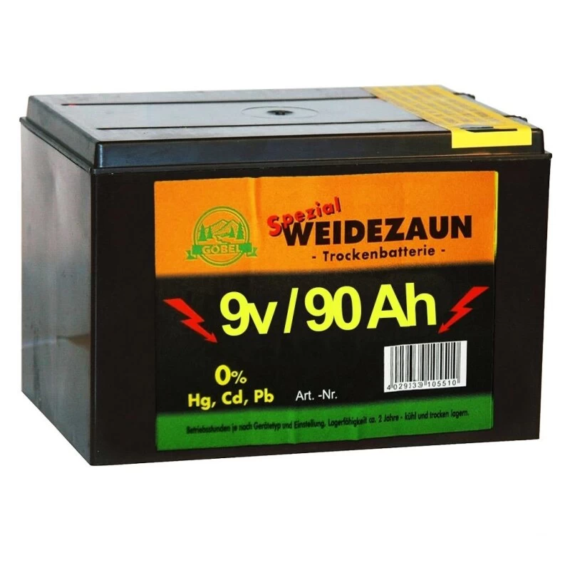 Weidezaunbatterie »Spezial« Batterie Zink / Kohle · 9v 90Ah 1 Weidezaunbatterie »Spezial« Batterie Zink / Kohle · 9v 90Ah