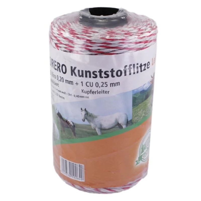 Weidezaunlitze »Torero« Kunststofflitze · 200m, Weiß-rot 1 Weidezaunlitze »Torero« Kunststofflitze · 200m, Weiß-rot