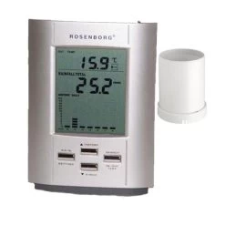 Wetterstation »Drahtlos« Misst Temperatur & Regen Der Letzen 24h