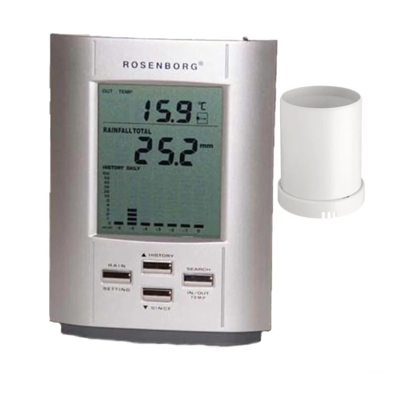 Wetterstation »Drahtlos« Misst Temperatur & Regen Der Letzen 24h 1 Wetterstation »Drahtlos« Misst Temperatur & Regen Der Letzen 24h