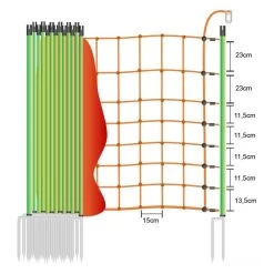 Wolfsabwehrzaun »Euronetz« Mit Wildverbissschutz · 50m 2 Spitzen, 106cm -Viehbedarf Angebote wildzaun euronetz mit wildverbissschutz 50m 2 spitzen 106cm3