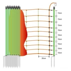 Wolfsnetz »Euronetz« Mit Wildverbissschutz · 50m 2 Spitzen, 106cm 10 Wolfsnetz »Euronetz« Mit Wildverbissschutz · 50m 2 Spitzen, 106cm -Viehbedarf Angebote wolfsabwehr schafnetz 50m euro netz mit wildverbissschutz 2 spitzen 106cm3